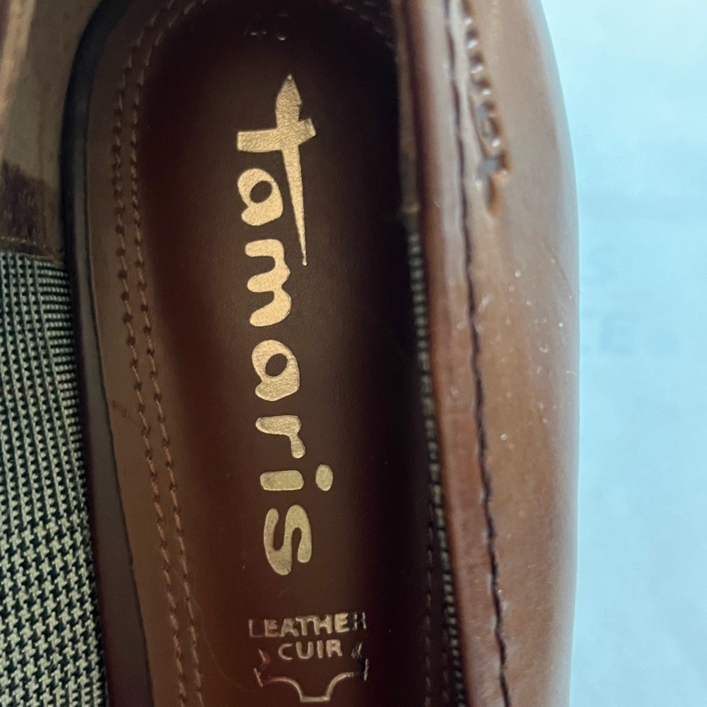 Tamaris Celine Classic Leather Pumps in Cognac women’s sz 40 Made in Germany EUC - Picture 8 of 14